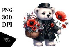 Gothic Baby Polar Bear Watercolor Product Image 3