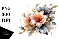 Shiny Golden Azalea Watercolor Splash Product Image 3