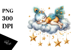 Summer Baby Peacock PNG Product Image 1