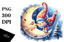 Cute Baby Gnome Gymnastics Moon Product Image 1