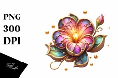 Wooden Stained Petunia Clipart Product Image 1