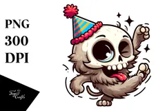 Silly Cartoon Suggar Skull PNG Product Image 1