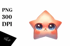 Funny Baby Face Expressive Star PNG Product Image 3