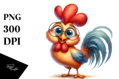 Funny Rooster Clipart Product Image 1