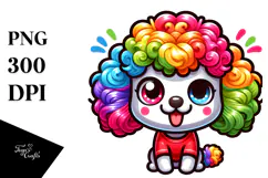 Cute Funny Baby Poodle PNG Product Image 1