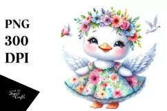 Smiling Cute Baby Swan | Clipart Product Image 1