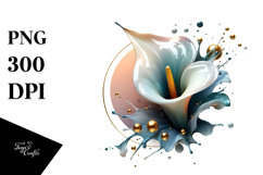 Abstract y Calla Lily PNG Product Image 1