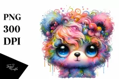 Layered Watercolor Baby Bear | Sublimation | Clipart Product Image 3