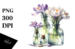 Bottle Crocus Watercolor | Clipart Product Image 1