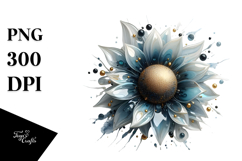 Abstract Glossy Sunflower, Transparent PNG Product Image 1