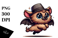 Cartoon Bat Dancing with Sparkling Eyes PNG Product Image 1
