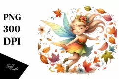 Colorful Autumn Fairy PNG Product Image 3