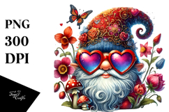 Digital Painting Valentines Gnome PNG Product Image 1