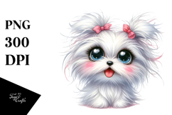 Watercolor Cute Maltese, Transparent PNG Product Image 1