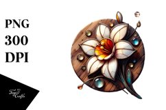 Stained Freesia Watercolor Splash | Sublimation | Clipart Product Image 3