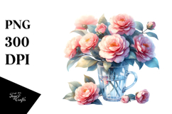 Camellia and Watercolor | Clipart Product Image 1