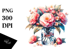 Camellia and Watercolor | Clipart Product Image 1