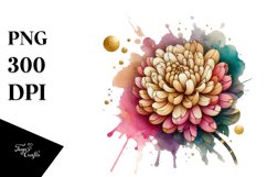 Colorful Abstract Chrysanthemum Splash | Sublimation Product Image 3