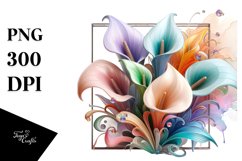 Calla Lily with Metallic Insertions PNG Product Image 3