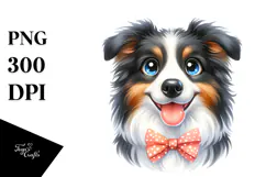 Happy Border Collie, Transparent PNG Product Image 1