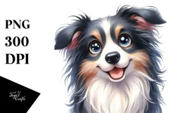 Cute Border Collie, High-Res PNG Product Image 1