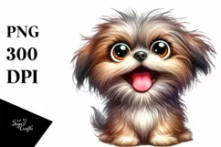 Cute Crazy Furrm Shih Tzu Watercolor Product Image 1