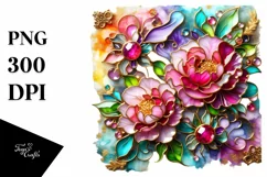 Watercolor Luxury Flower Splash Clipart Product Image 1