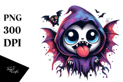 Expressive Mini Banshee with Crazy Face, Vibrant PNG Product Image 1