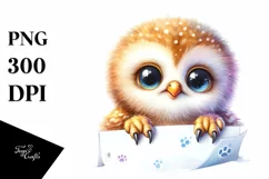 Colorful Baby Owl Smiling | Clipart Product Image 3