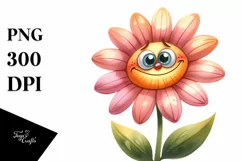 Funny Expressive Flower, High-Res PNG Product Image 1