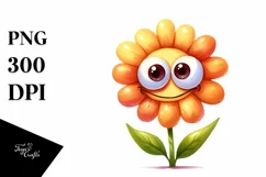 Funny Expressive Flower, High-Res PNG Product Image 1