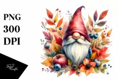 Washed Vibrant Autumn Gnome, Transparent PNG Product Image 3