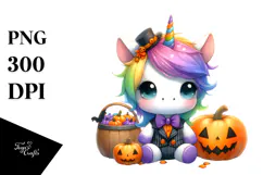 Baby Unicorn for Halloween | Clipart Product Image 1