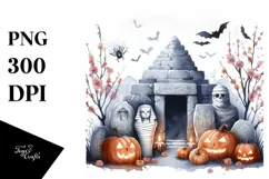 Simple Halloween Mummy's Tomb|Clipart Product Image 3