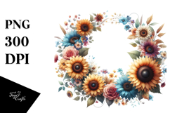 Colorfull Sunflower Frame | Clipart Product Image 1