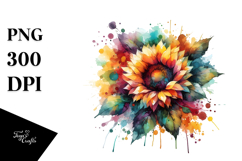 Abstract Sunflower Drawing | Clipart Product Image 1