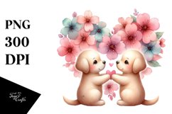 Labrador Retriever Behind Heart Tail Unite PNG Product Image 1