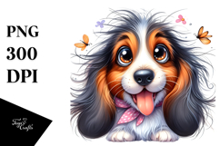 Cute Basset Hound with Big Eyes PNG Product Image 1