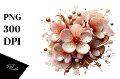 Abstract y Cherry Blossom, Watercolor PNG Product Image 1