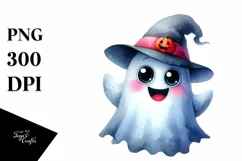 Funny Watercolor Halloween Sticker Clipart Product Image 3