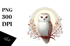 Simple Digital Painting Owl PNG Product Image 1