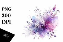 Colorful Purple Watercolor Background with Splash Product Image 1