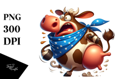 Comical Bandana with Large Udder, PNG Product Image 1