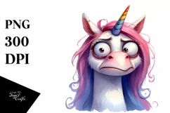 Expressive Contempt Unicorn, High-Res Clipart Product Image 3
