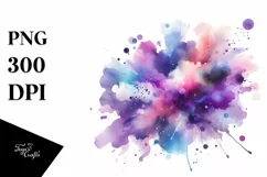 Colorful Purple Watercolor Background | Sublimation | Product Image 3
