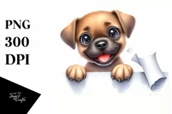 Cute Baby Great Dane Watercolor | Sublimation | Clipart Product Image 1
