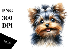 Watercolor Baby Yorkshire Terrier, High-Res PNG Product Image 1