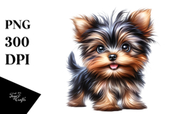 Watercolor Baby Yorkshire Terrier, High-Res PNG Product Image 1