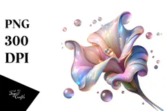 Pastel Sweet Pea Watercolor Splash PNG Product Image 1