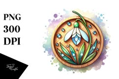 Colorful Wooden Snowdrop Splash | Sublimation Clipart Product Image 3